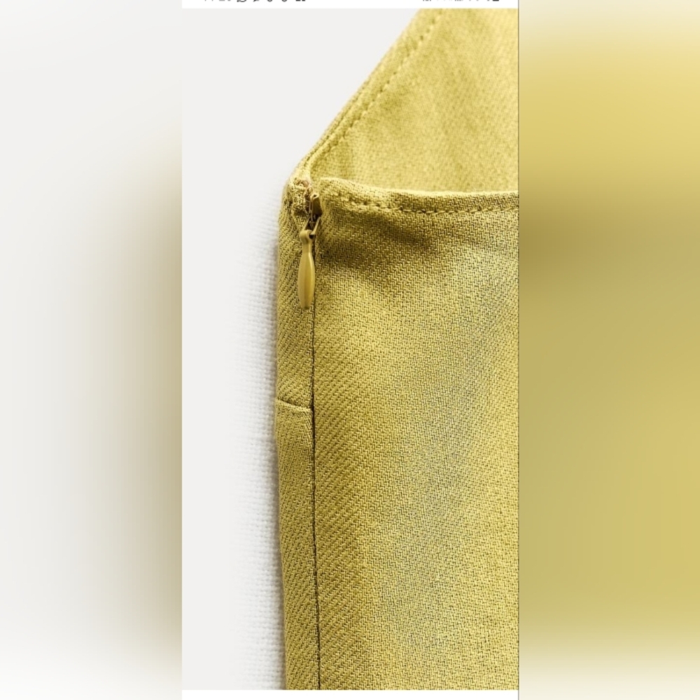 Zara ZW Collection Linen and Viscose Blend Midi Dress Open Back - Picture 6 of 9